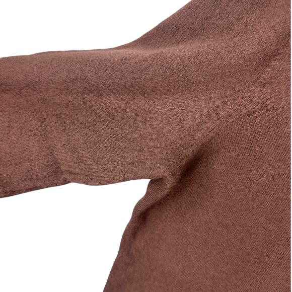 Christian Lacroix Sweater Womens Large Extra Fine Merino Wool Brown Crewneck - Picture 5 of 6